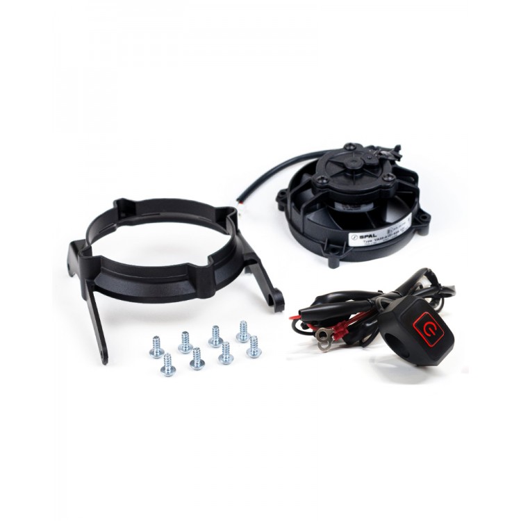 Exed Original SPAL Radiator Cooling Fan and Mounting Kit for GAS GAS, with Led ON/OFF Switch, Dirt Bike Models from 2021 to 2023 Exed Original SPAL Radiator Cooling Fan and Mounting Kit for GAS GAS, with Led ON/OFF Switch, Dirt Bike Models from 2021 to 2023