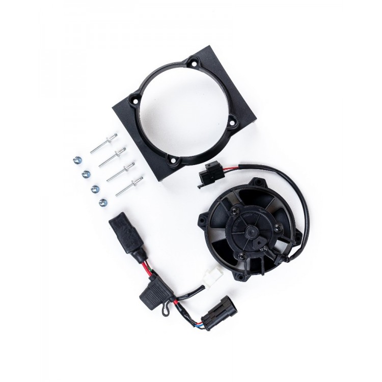 Exed Original SPAL Radiator Cooling Fan and Mounting kit for SHERCO, with Cable and Relay, Dirt Bike Models from 2018 to 2023