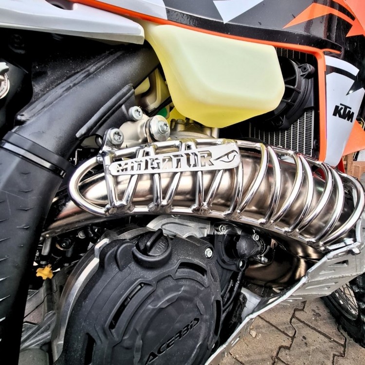 Mitigator Exhaust Pipe Guard Upper Extension Fits Options Ktm / Husqvarna 2019-2023 Gasgas 2021-2023