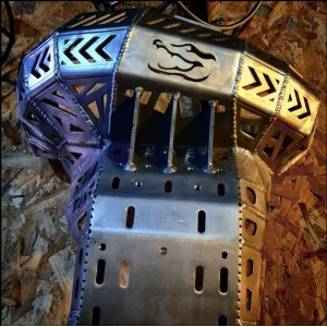 Mitigator Skid Plate (Bash Plate) With Pipe Guard Fits Sherco (SE-R/ SE) 2018-2022